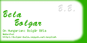 bela bolgar business card