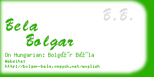 bela bolgar business card